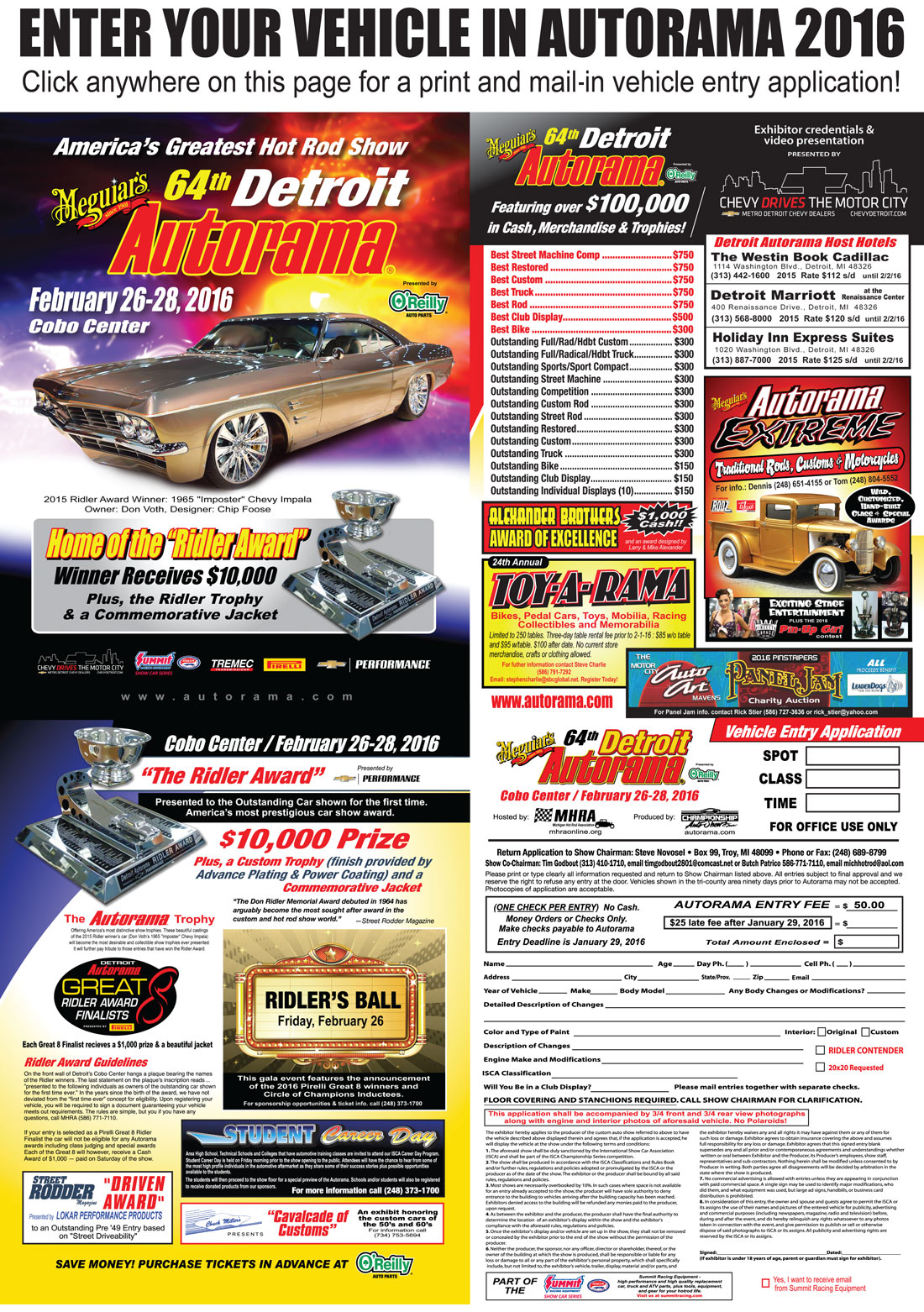 Enter Your Vehicle in the 2016 Autorama